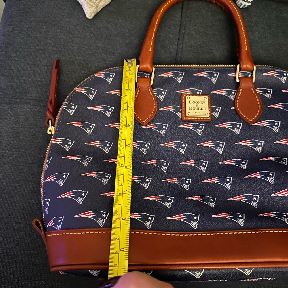 Dooney & Bourke Navy and Brown Satchel - Picture 6 of 6